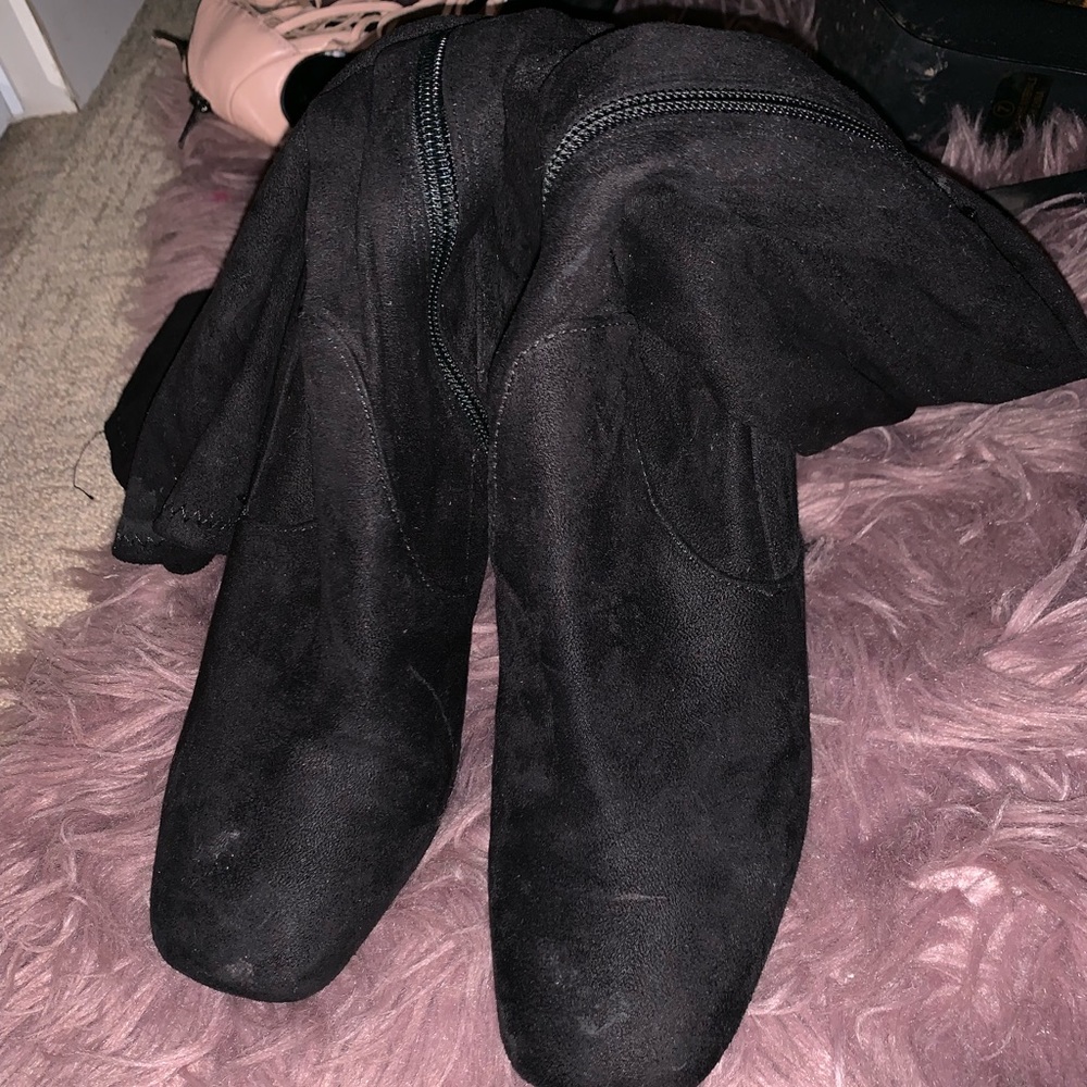 Black long boots
